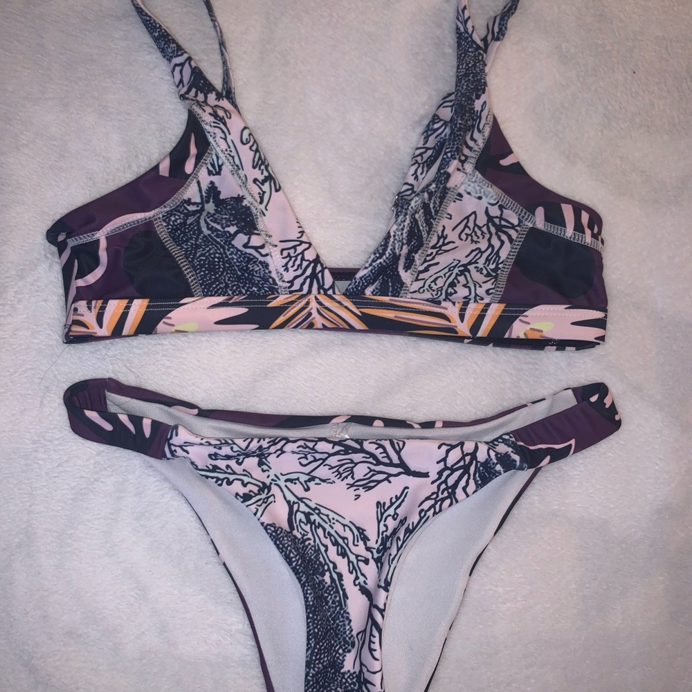 Coral- double printed Bikini